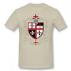 Templar T-Shirt Knights Templar Cross Shield T Shirt Funny Tee Shirt Mens Cotton Graphic Casual Short Sleeve Tshirt