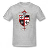 Templar T-Shirt Knights Templar Cross Shield T Shirt Funny Tee Shirt Mens Cotton Graphic Casual Short Sleeve Tshirt