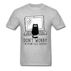 Computer Programs Cat Printed T-Shirt Tech Support 3D Funny Cats Tshirt Latest Cotton Tshirts Cat Software Programming Men